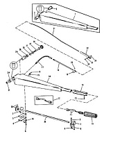 Ручки руля комплект (Часть 1) 2-Х ТАКТНОГО ПЛМ MERCURY 50EO Серийный номер от 9683055 до 9885344