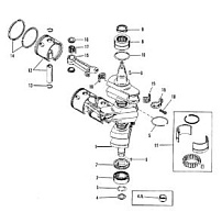 Коленвал, поршни и шатуны (#638-8532-1) 2-Х ТАКТНОГО ПЛМ MERCURY 90 Серийный номер от 9589039 до 9793576