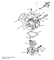 Карбюратор (WME-29/30/31/41/46/47/48/49) 2-Х ТАКТНОГО ПЛМ MERCURY 75 Серийный номер от 0D283222 до 0G760299