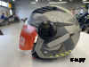 Шлем открытый с визором HETOSHI XD1-260 цв. Серый с черно-зелеными вставками р. XXL